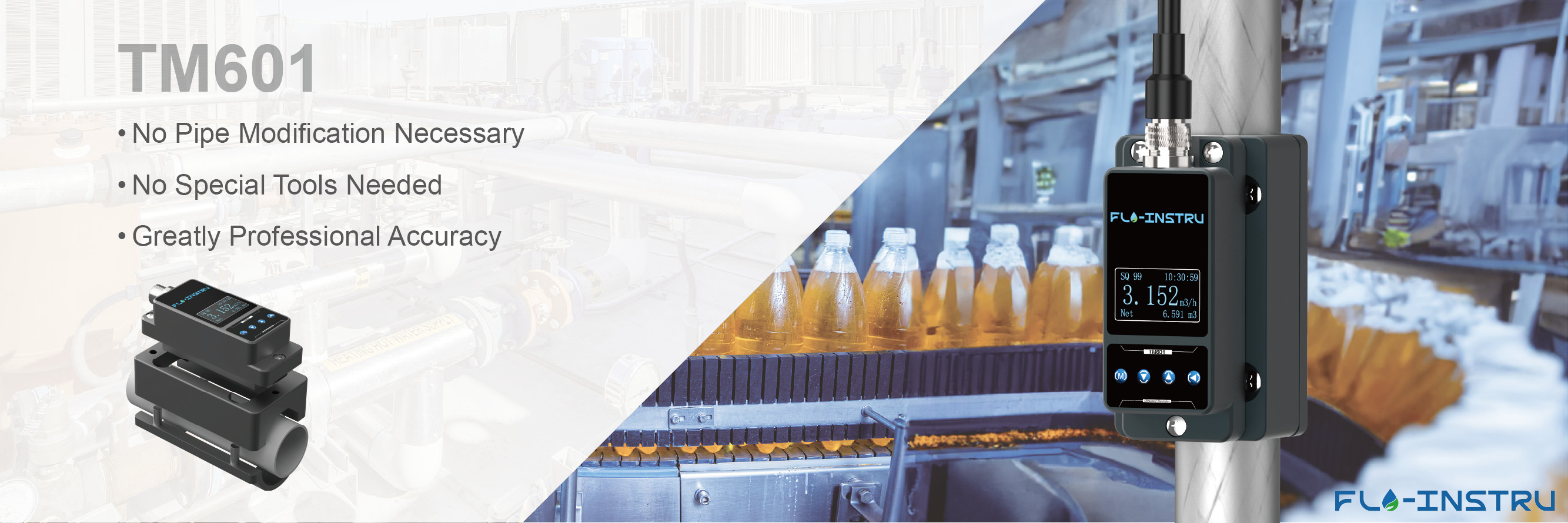 Jakość Ultradźwiękowy przepływometer z zaciskiem fabryka